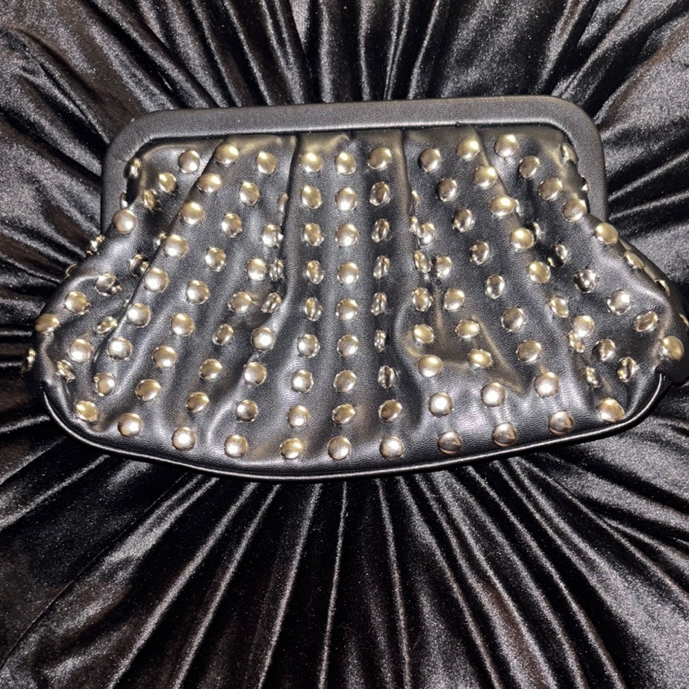 Studded Black Clutch